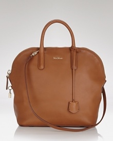 A curvy silhouette takes Max Mara's classically styled satchel into luxurious territory. Carry it to give polished looks a shot of glamor or let it stand out against casual pieces. A curvy silhouette takes Max Mara's classically styled satchel into luxurious territory. Carry it to give polished looks a shot of glamor or let it stand out against casual pieces.