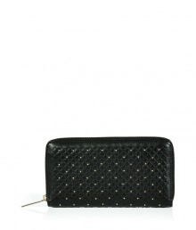 Ultra-chic with an edgy twist, this supple leather wallet from Valentino boasts a stylish sprinkle of studded embellishment - Classic rectangle shape, top zip closure, multiple pockets from credit cards, IDs, and bills, all-over stud detail - Perfect for daily use or as a thoughtful gift Ultra-chic with an edgy twist, this supple leather wallet from Valentino boasts a stylish sprinkle of studded embellishment - Classic rectangle shape, top zip closure, multiple pockets from credit cards, IDs, and bills, all-over stud detail - Perfect for daily use or as a thoughtful gift