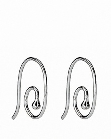 In smooth sterling silver, PANDORA's medium french wire earrings await your favorite charms.