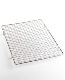 The pros approach to perfect cookies, cakes and other culinary creations! Made from heavy-duty stainless steel, this cooling rack airs out your baked greats on a slotted design that is dishwasher safe. The pros approach to perfect cookies, cakes and other culinary creations! Made from heavy-duty stainless steel, this cooling rack airs out your baked greats on a slotted design that is dishwasher safe.
