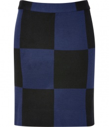 The classic knit pencil skirt gets a sixties-inspired kick with this bold checker printed iteration from Marc by Marc Jacobs - Classic pencil silhouette, all-over check print, exposed back zip closure - Wear with a cashmere pullover, a sleek trench, and platform pumps The classic knit pencil skirt gets a sixties-inspired kick with this bold checker printed iteration from Marc by Marc Jacobs - Classic pencil silhouette, all-over check print, exposed back zip closure - Wear with a cashmere pullover, a sleek trench, and platform pumps