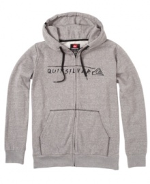 Get warm and stay chill in an embroidered fleece hoodie from Quiksilver. Get warm and stay chill in an embroidered fleece hoodie from Quiksilver.