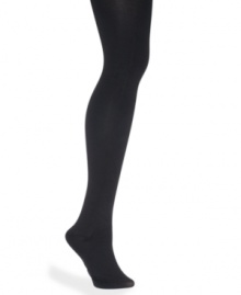 Get a leg up on cool weather accessorizing with these ultra-black opaque essentials from Hanes, featuring a toe pocket that completely envelops the toe as a tight or neatly lays flat as a legging. Control top panty creates the appearance of a sleek silhouette under slim skirts and chic dresses. Get a leg up on cool weather accessorizing with these ultra-black opaque essentials from Hanes, featuring a toe pocket that completely envelops the toe as a tight or neatly lays flat as a legging. Control top panty creates the appearance of a sleek silhouette under slim skirts and chic dresses.