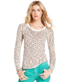 Both tactile and on-trend, a multi-colored nubby knit makes this Free People top a stylishly cozy pick for transition weather! Both tactile and on-trend, a multi-colored nubby knit makes this Free People top a stylishly cozy pick for transition weather!