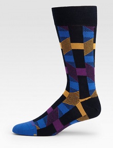 A magnetic geometric pattern is neatly woven in a soft cotton blend with signature logo detail.Mid-calf heightCotton/polyamide/elastaneMachine washImported A magnetic geometric pattern is neatly woven in a soft cotton blend with signature logo detail.Mid-calf heightCotton/polyamide/elastaneMachine washImported