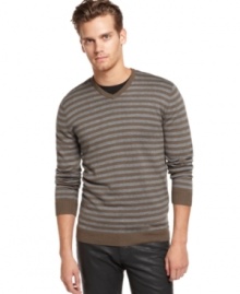 With an easy striped style, this sweater from Sons of Intrigue is a no-brainer weekend casual style. With an easy striped style, this sweater from Sons of Intrigue is a no-brainer weekend casual style.