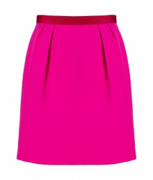 Finish your look on an impossibly feminine note with Tara Jarmons fuchsia pleated wool skirt, perfect for showcasing breezy tops and statement accessories - Hidden back zip, contrast grosgrain waistline with flat bow detail, full skirt - Style with romantic silk blouses and platform pumps Finish your look on an impossibly feminine note with Tara Jarmons fuchsia pleated wool skirt, perfect for showcasing breezy tops and statement accessories - Hidden back zip, contrast grosgrain waistline with flat bow detail, full skirt - Style with romantic silk blouses and platform pumps