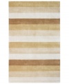 Hand-tufted, blended wool gives an exceptionally soft feel to this rug from the Coastal Treasures collection. In a shimmering, striped design of tan and sand-toned hues, this sophisticated piece adds serene character to every decor.