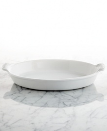 This attractive stoneware piece features a wide, shallow design exposes ingredients directly to heat, resulting in crispier, tastier toppings. Great for preparing individual sides of small entrees, this dish stands out in your space with classic French styling and a durable construction that is microwave-, freezer- and dishwasher safe. 5-year warranty. This attractive stoneware piece features a wide, shallow design exposes ingredients directly to heat, resulting in crispier, tastier toppings. Great for preparing individual sides of small entrees, this dish stands out in your space with classic French styling and a durable construction that is microwave-, freezer- and dishwasher safe. 5-year warranty.