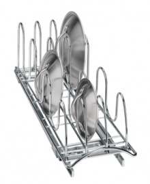 Lids and trays lost in the shuffle of your kitchen's cabinetry? This sleek rig is the ultimate find, turning any ordinary cabinet into a handy pullout cupboard. Never again will you strain to reach what you need (tm) the smooth gliding design brings the supplies to you. Lids and trays lost in the shuffle of your kitchen's cabinetry? This sleek rig is the ultimate find, turning any ordinary cabinet into a handy pullout cupboard. Never again will you strain to reach what you need (tm) the smooth gliding design brings the supplies to you.