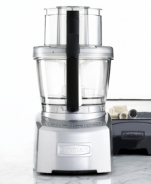 Offering home chefs more options than ever before, this next-generation, die-cast food processor from Cuisinart is destined for culinary greatness. It comes fully equipped with three interchangeable bowls, plus an adjustable, 6-position slicing disc that ensures results exactly as you intended. Three-year limited warranty. Model FP-14DC. Offering home chefs more options than ever before, this next-generation, die-cast food processor from Cuisinart is destined for culinary greatness. It comes fully equipped with three interchangeable bowls, plus an adjustable, 6-position slicing disc that ensures results exactly as you intended. Three-year limited warranty. Model FP-14DC.