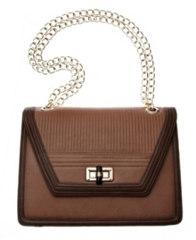A classic, tailored satchel is ideal for elegant evenings out or afternoons around town. This Danielle Nicole Olivia features ladylike chain-link straps, silver-tone turnlock and detail stitching, while three separate pockets organize the interior. A classic, tailored satchel is ideal for elegant evenings out or afternoons around town. This Danielle Nicole Olivia features ladylike chain-link straps, silver-tone turnlock and detail stitching, while three separate pockets organize the interior.