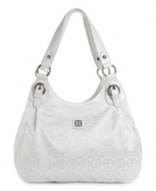 Expertly designed with three roomy compartments and bonus organizers, this stylish logo purse by Giani Bernini proves well-prepped for your busiest days. Expertly designed with three roomy compartments and bonus organizers, this stylish logo purse by Giani Bernini proves well-prepped for your busiest days.