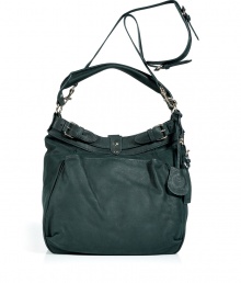 Finish your look on a downtown-cool note with Vanessa Brunos effortlessly chic leather hobo, complete with a cross-body shoulder strap for busy days - Top zip, snapped front and back pockets, belted top, removable buckled shoulder strap, inside zippered back wall pocket, key ring, two front wall slot pockets - Perfect for work or city excursions Finish your look on a downtown-cool note with Vanessa Brunos effortlessly chic leather hobo, complete with a cross-body shoulder strap for busy days - Top zip, snapped front and back pockets, belted top, removable buckled shoulder strap, inside zippered back wall pocket, key ring, two front wall slot pockets - Perfect for work or city excursions