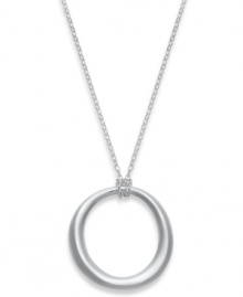 Let your style take shape. A simple circle adorns Giani Bernini's trendy long pendant necklace. Crafted in sterling silver. Approximate length: 30 inches. Approximate drop: 2 inches. Let your style take shape. A simple circle adorns Giani Bernini's trendy long pendant necklace. Crafted in sterling silver. Approximate length: 30 inches. Approximate drop: 2 inches.