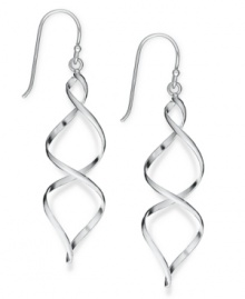 A double helix design. Giani Bernini's chic twisted drop earrings are crafted in sterling silver. Approximate drop: 1-1/2 inches. A double helix design. Giani Bernini's chic twisted drop earrings are crafted in sterling silver. Approximate drop: 1-1/2 inches.