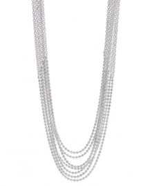 Elegance in layers. Giani Bernini's sterling silver necklace puts forth rows of chains for a look that's stylishly stunning. Approximate length: 18 inches. Elegance in layers. Giani Bernini's sterling silver necklace puts forth rows of chains for a look that's stylishly stunning. Approximate length: 18 inches.