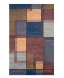 Do you believe in balance? Set any room on the right track with the striking architectural pattern of the Mission-inspired Amalfi collection. Bold geometric harmony draws the eye in while the meeting of warm and cool tones creates a sense of calm. The hand- tufted rug is plush but durable, with minimal shedding. Hand carving completes the simple, contemporary look.