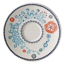 Sultana is a graphic and contemporary design in turquoise, orange, navy, and lavender inspired by laces of the Orient. Sultana is a graphic and contemporary design in turquoise, orange, navy, and lavender inspired by laces of the Orient.