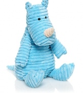 Soft and oh-so-squeezable, this cute corduroy rhino will give your little one a cozy nap-time companion.