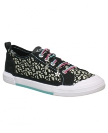 Get funky. She'll love breaking out of her everyday sneaker style with these animal-print slip-on shoes from Keds. Get funky. She'll love breaking out of her everyday sneaker style with these animal-print slip-on shoes from Keds.