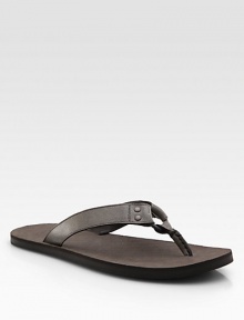 Classic thong design with signature woven-pattern footbed.Leather upperRubber soleMade in Italy