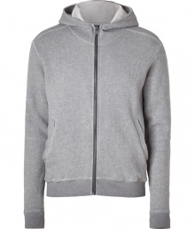 With its contemporary cut and ultra soft fleece lining, Each Others waffle knit hoodie is essential for edgy casual looks - Hooded, long sleeves, fine knit trim, zippered front, split kangaroo pockets - Relaxed slim fit - Team with leather jackets and chunky moto boots With its contemporary cut and ultra soft fleece lining, Each Others waffle knit hoodie is essential for edgy casual looks - Hooded, long sleeves, fine knit trim, zippered front, split kangaroo pockets - Relaxed slim fit - Team with leather jackets and chunky moto boots