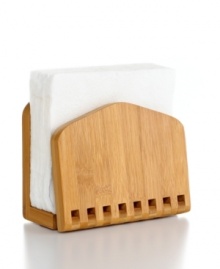 Keep hands and tables tidy with this handsome bamboo napkin holder, featuring an adjustable design to accommodate as as many or as few napkins as you need. From Lipper International. Keep hands and tables tidy with this handsome bamboo napkin holder, featuring an adjustable design to accommodate as as many or as few napkins as you need. From Lipper International.