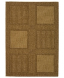 Just what you need to make your space more inviting. In handsome brown colorways with an attractive framed block pattern, this durable rug lends an elegant textured look to both outdoor settings and indoor living spaces. (Clearance) Just what you need to make your space more inviting. In handsome brown colorways with an attractive framed block pattern, this durable rug lends an elegant textured look to both outdoor settings and indoor living spaces. (Clearance)