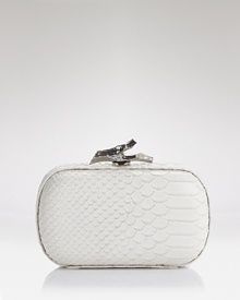 After dark, DIANE von FURSTENBERG's python-embossed clutch brings the glamour. Tiny and textured, this mini makes a major statement with a color-block dress and hard-hitting booties. After dark, DIANE von FURSTENBERG's python-embossed clutch brings the glamour. Tiny and textured, this mini makes a major statement with a color-block dress and hard-hitting booties.