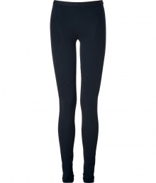 Essential for building modern-minimalist looks, Helmut Langs black stretch leggings count as a multi-season must - Elasticized waistline, ruched ankle detail - Pair with oversized chunky knits and favorite kick-around boots