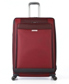 Travel on the luxurious side. Styled sleek and built smart, this expandable upright glides on four 360º spinners that follow every twist and turn of travel. The graceful curves of the exterior hit to the sophistication of the fully-stocked & fully-lined interior, which features restraining straps, suiter, pockets and more. Travel on the luxurious side. Styled sleek and built smart, this expandable upright glides on four 360º spinners that follow every twist and turn of travel. The graceful curves of the exterior hit to the sophistication of the fully-stocked & fully-lined interior, which features restraining straps, suiter, pockets and more.