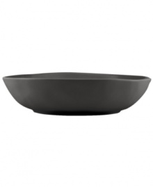 Find stylish versatility in the organic shape and matte-glazed finish of the large Casual Luxe serving bowl from Donna Karan by Lenox. Durable stoneware in modern black is an ideal host for everyday meals and a natural go-to for entertaining.