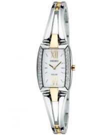A stunning timepiece design finished with solar-powered technology, by Seiko. A stunning timepiece design finished with solar-powered technology, by Seiko.