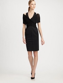 This cleverly constructed jersey style features a wraparound bodice which creates open shoulder details.V necklineOpen shoulder detailsSurplice wrap bodicePanel-constructed skirtConcealed back zipAbout 27 from natural waist84% viscose/11% nylon/5% elastaneDry cleanImported of Italian fabricModel shown is 5'11 (180cm) wearing US size 4.OUR FIT MODEL RECOMMENDS ordering true size. This cleverly constructed jersey style features a wraparound bodice which creates open shoulder details.V necklineOpen shoulder detailsSurplice wrap bodicePanel-constructed skirtConcealed back zipAbout 27 from natural waist84% viscose/11% nylon/5% elastaneDry cleanImported of Italian fabricModel shown is 5'11 (180cm) wearing US size 4.OUR FIT MODEL RECOMMENDS ordering true size.