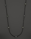 Tahitian Pearl Necklace with Black Spinel, 42.5