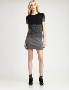 Soft, wool-rich sweaterdress has a contrasting leopard pattern that creates a trend-savvy, ombré effect. RoundneckShort sleevesAbout 21 from natural waist52% wool/48% acrylicDry cleanMade in USA of imported fabricModel shown is 5'11 (178cm) wearing US size Small. Soft, wool-rich sweaterdress has a contrasting leopard pattern that creates a trend-savvy, ombré effect. RoundneckShort sleevesAbout 21 from natural waist52% wool/48% acrylicDry cleanMade in USA of imported fabricModel shown is 5'11 (178cm) wearing US size Small.