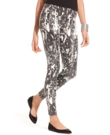 Go wild with INC's snakeskin-printed leggings! The abstract pattern makes them perfect for pairing with colorful tunics. Go wild with INC's snakeskin-printed leggings! The abstract pattern makes them perfect for pairing with colorful tunics.