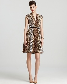 Enliven your working wardrobe with an animal-print kate spade new york dress. Tame the style with classic pumps and a cropped cardigan for office-chic.