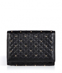 Ultra-chic with an edgy twist, this supple leather wallet from Valentino boasts a stylish sprinkle of studded embellishment - Square shape, room for credit cards, IDs, and bills, all-over stud detail - Perfect for daily use or as a thoughtful gift Ultra-chic with an edgy twist, this supple leather wallet from Valentino boasts a stylish sprinkle of studded embellishment - Square shape, room for credit cards, IDs, and bills, all-over stud detail - Perfect for daily use or as a thoughtful gift