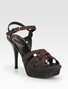 Dark-wash denim platform with an adjustable slingback strap and skinny heel. Self-covered heel, 4 (100mm)Island platform, 1 (25mm)Compares to a 3 heel (75mm)Denim upperLeather lining and solePadded insoleMade in ItalyOUR FIT MODEL RECOMMENDS ordering true size. Dark-wash denim platform with an adjustable slingback strap and skinny heel. Self-covered heel, 4 (100mm)Island platform, 1 (25mm)Compares to a 3 heel (75mm)Denim upperLeather lining and solePadded insoleMade in ItalyOUR FIT MODEL RECOMMENDS ordering true size.