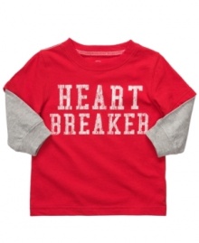 Love at first sight. No one will be able to resist your little prince, even if he warns them first with this graphic shirt from Carter's. Love at first sight. No one will be able to resist your little prince, even if he warns them first with this graphic shirt from Carter's.