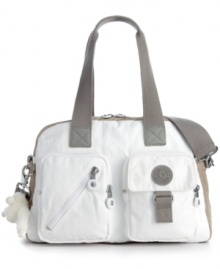 Whether you're racing off to Rio or meeting the girls for brunch, this travel-ready Kipling satchel gives you instant style and versatility. Plenty of pockets keep essentials safe, while sturdy crossbody strap leaves hands free when you're on-the-move. Whether you're racing off to Rio or meeting the girls for brunch, this travel-ready Kipling satchel gives you instant style and versatility. Plenty of pockets keep essentials safe, while sturdy crossbody strap leaves hands free when you're on-the-move.