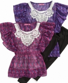 For the love of everything bohemian. Energie's printed top and stretchy leggings set will inspire great style on the most relaxed, casual days. For the love of everything bohemian. Energie's printed top and stretchy leggings set will inspire great style on the most relaxed, casual days.