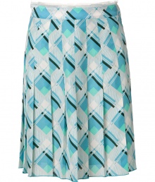 A bold print and feminine pleats make this Anna Sui skirt a new-season must-have - A-line silhouette, all-over geometrical print, pleated, concealed side zip closure - Style with a cashmere pullover, knee-high stockings, and high-heel oxfords A bold print and feminine pleats make this Anna Sui skirt a new-season must-have - A-line silhouette, all-over geometrical print, pleated, concealed side zip closure - Style with a cashmere pullover, knee-high stockings, and high-heel oxfords