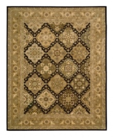 Introduce a combination of elegant Persian and European designs to your traditional home décor with this remarkable Nourison area rug. Hand-tufted with exceptional technique, this natural wool area rug features strands of genuine silk for exquisite detail that redefines luxury. Introduce a combination of elegant Persian and European designs to your traditional home décor with this remarkable Nourison area rug. Hand-tufted with exceptional technique, this natural wool area rug features strands of genuine silk for exquisite detail that redefines luxury.
