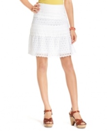 Allover eyelet makes for one flirty look! INC's petite skirt adds airy appeal to any outfit. Allover eyelet makes for one flirty look! INC's petite skirt adds airy appeal to any outfit.