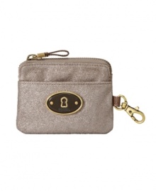 A super-cute place to stash your coins, keys and other small essentials: the keyhole leather coin purse by Fossil. A super-cute place to stash your coins, keys and other small essentials: the keyhole leather coin purse by Fossil.