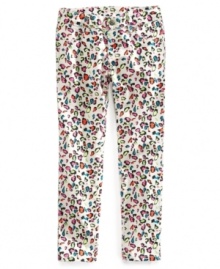 A leopard print electrified. Freestyle will have her doing back flips for their boldly printed skinny jeans.