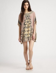 Brilliant, lightweight dress in a fiercely feminine print with caftan sleeves and an ultra-short silhouette. BoatneckShort caftan sleevesAbout 21 from natural waistSilkDry cleanImportedModel shown is 5'10 (177cm) wearing US size Small. Brilliant, lightweight dress in a fiercely feminine print with caftan sleeves and an ultra-short silhouette. BoatneckShort caftan sleevesAbout 21 from natural waistSilkDry cleanImportedModel shown is 5'10 (177cm) wearing US size Small.